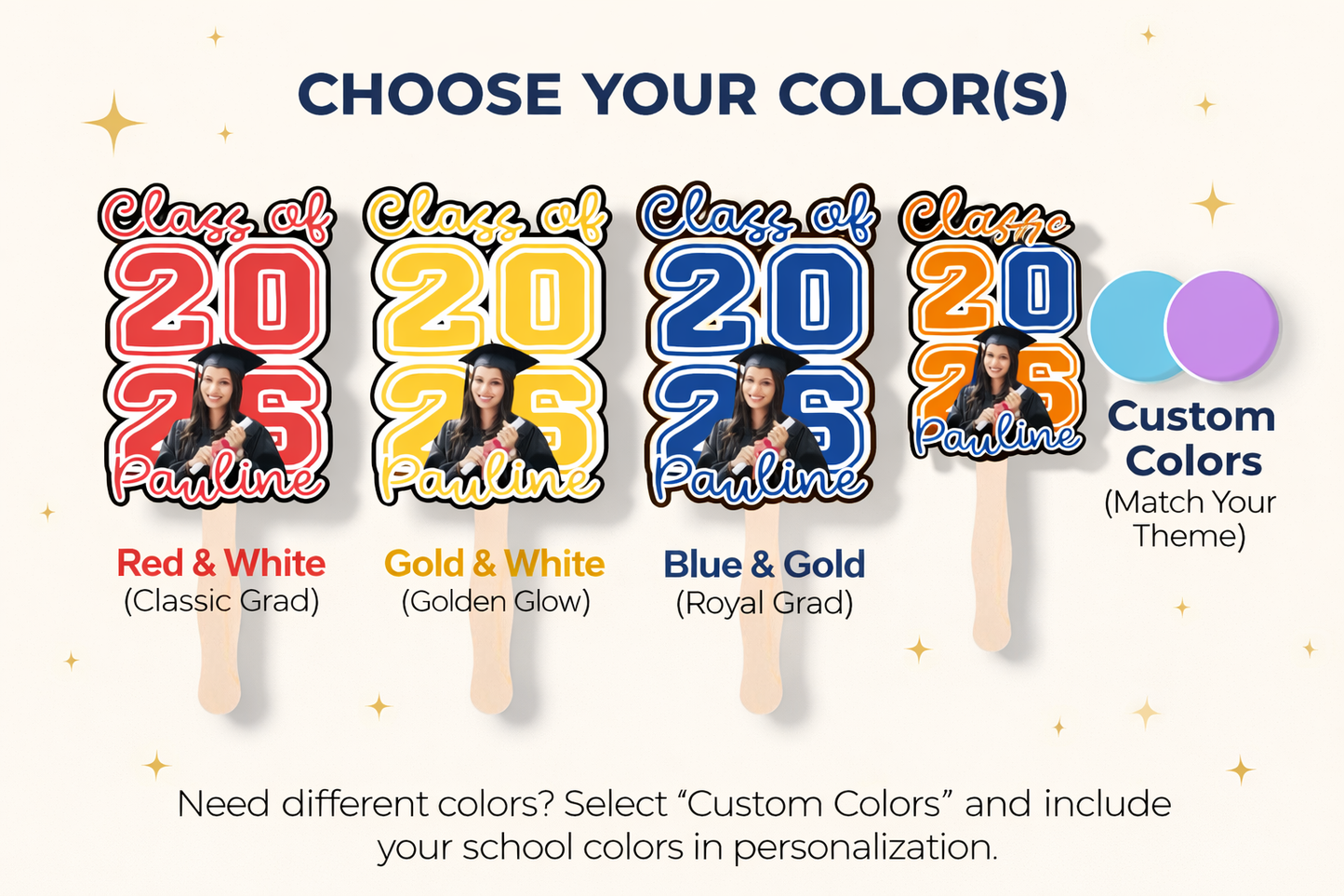 Personalized Graduation Fan