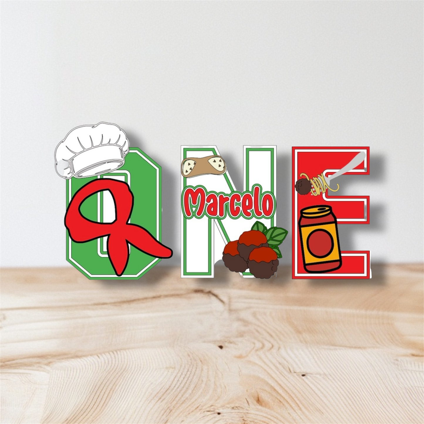 Little Meatball Name Letters | Custom Italian-Inspired Party Decor