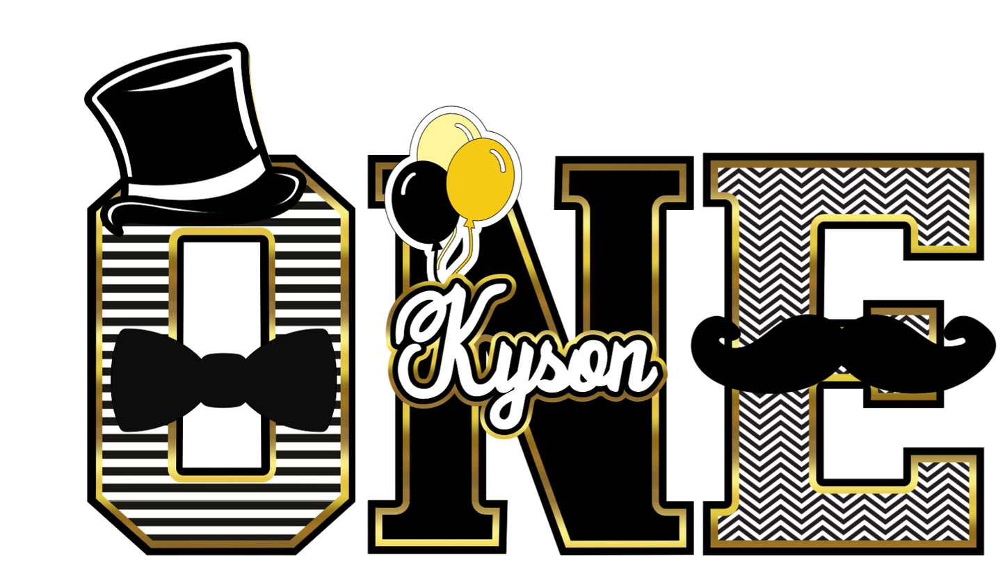 Mr ONEderful Large 3D Letters