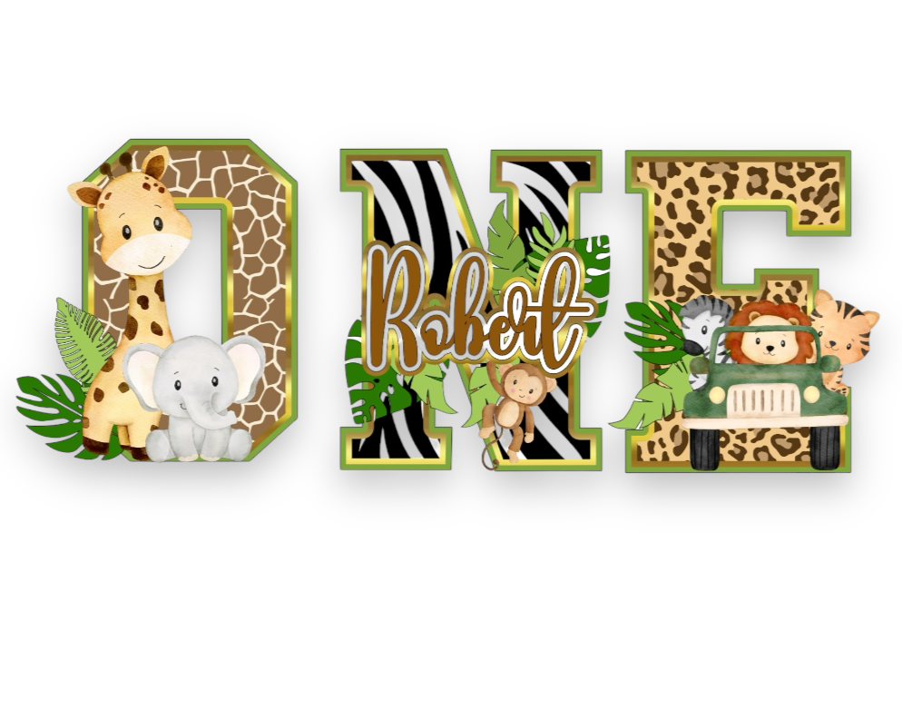 Jungle Safari - Large 3D Letters