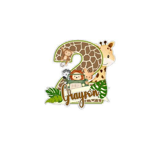 Two wild smash cake topper