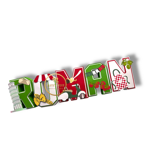 Italy Birthday Cardstock 3D letters