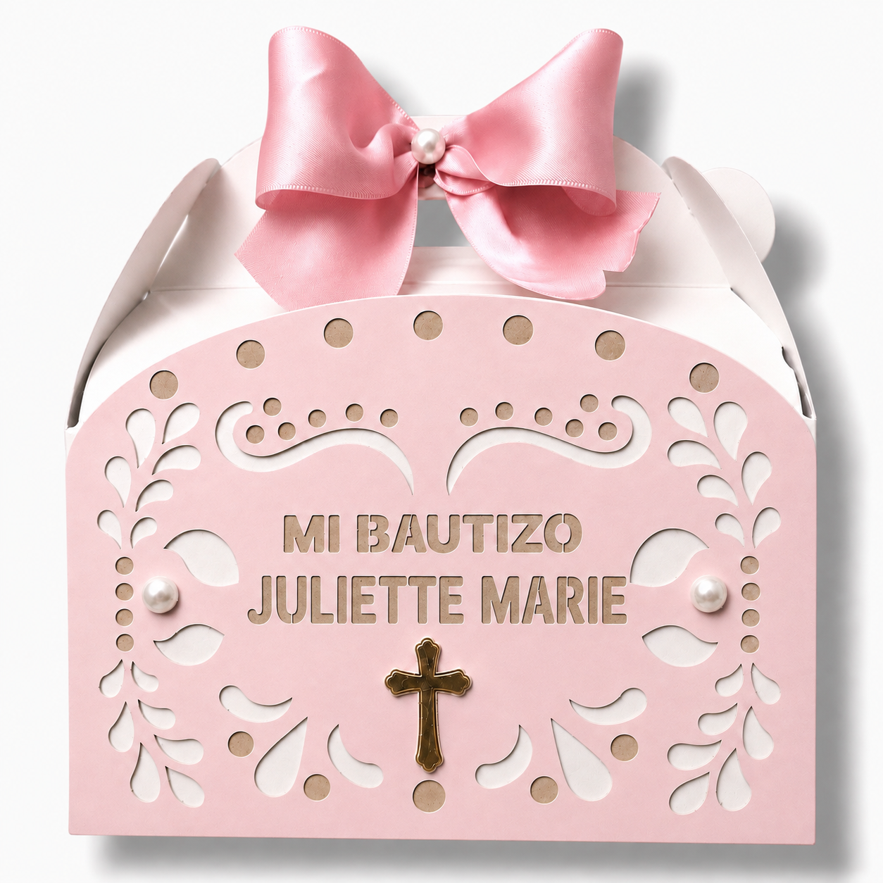 Personalized Baptism Favor Boxes | Cielito Lindo Papel Picado