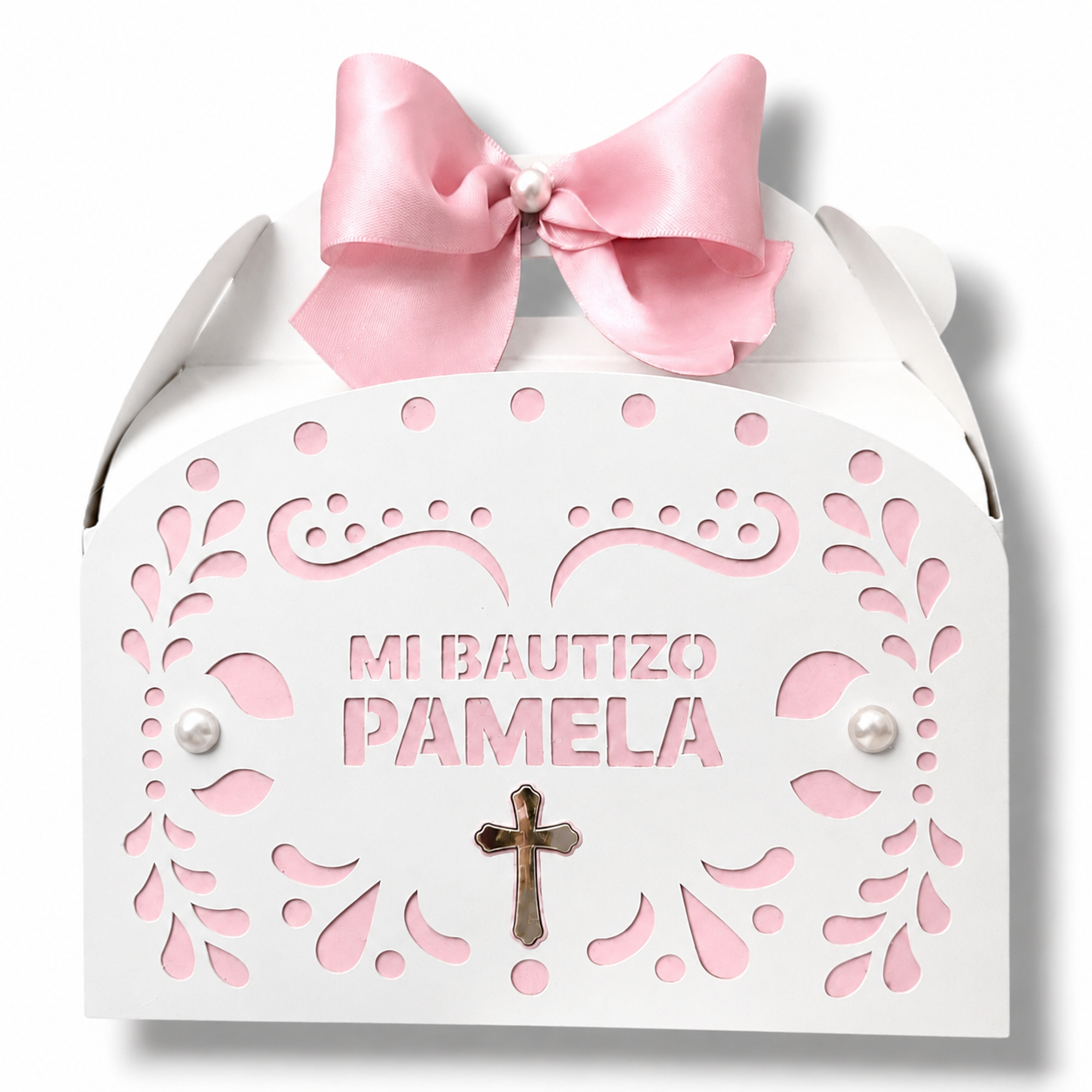 Personalized Baptism Favor Boxes | Cielito Lindo Papel Picado