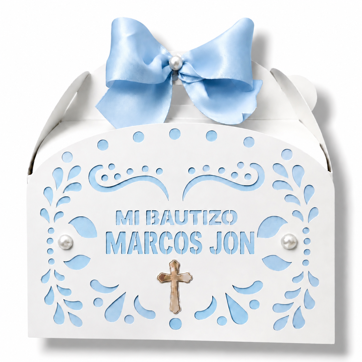 Cielito Lindo Baptism Favor Boxes | Personalized Mi Bautizo