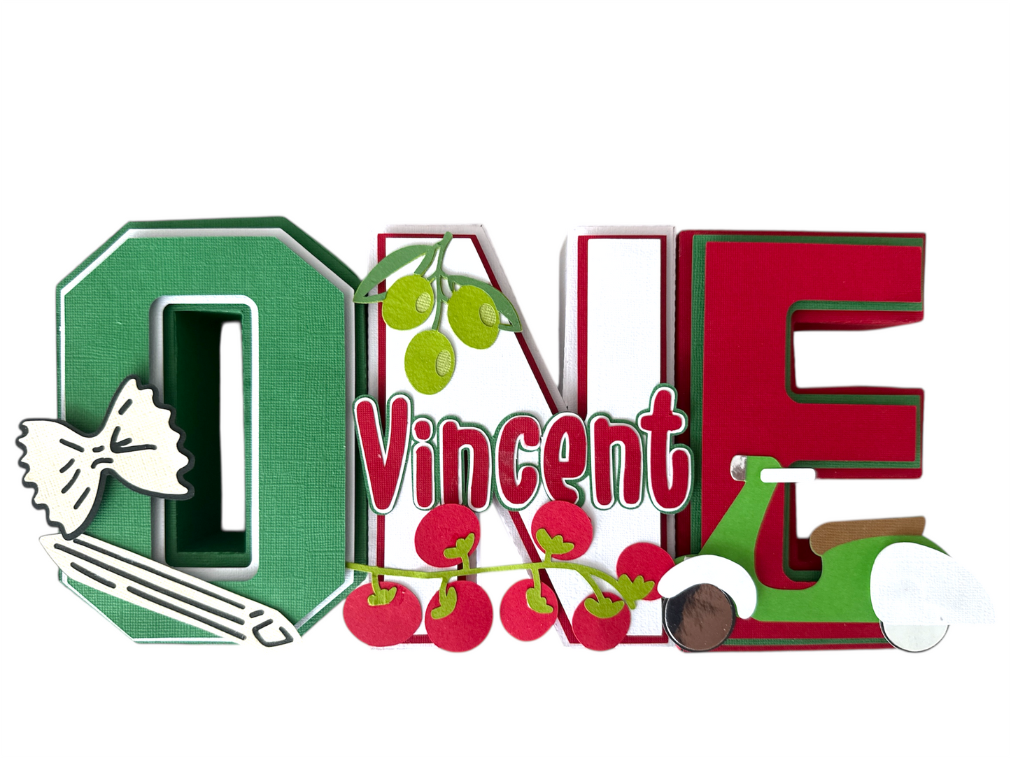 Little chef’s Italian Kitchen Cardstock 3D letters