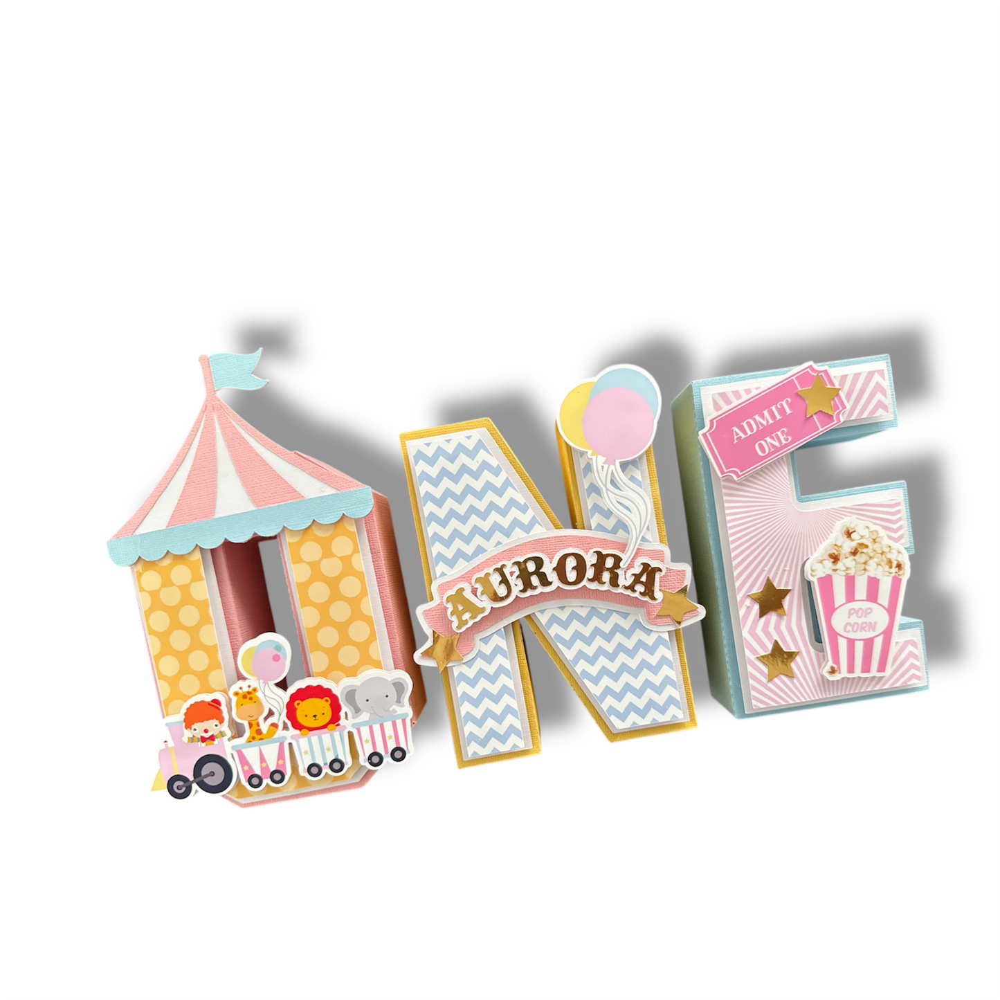 Circus Carnival - Pastel 3D Letters