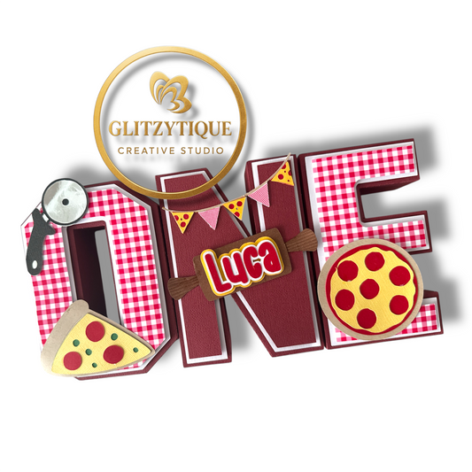 Pizza Theme 3D Letters Party Decoration | Italian Birthday Decor