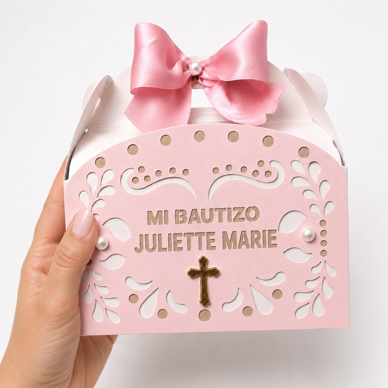 Personalized Baptism Favor Boxes | Cielito Lindo Papel Picado