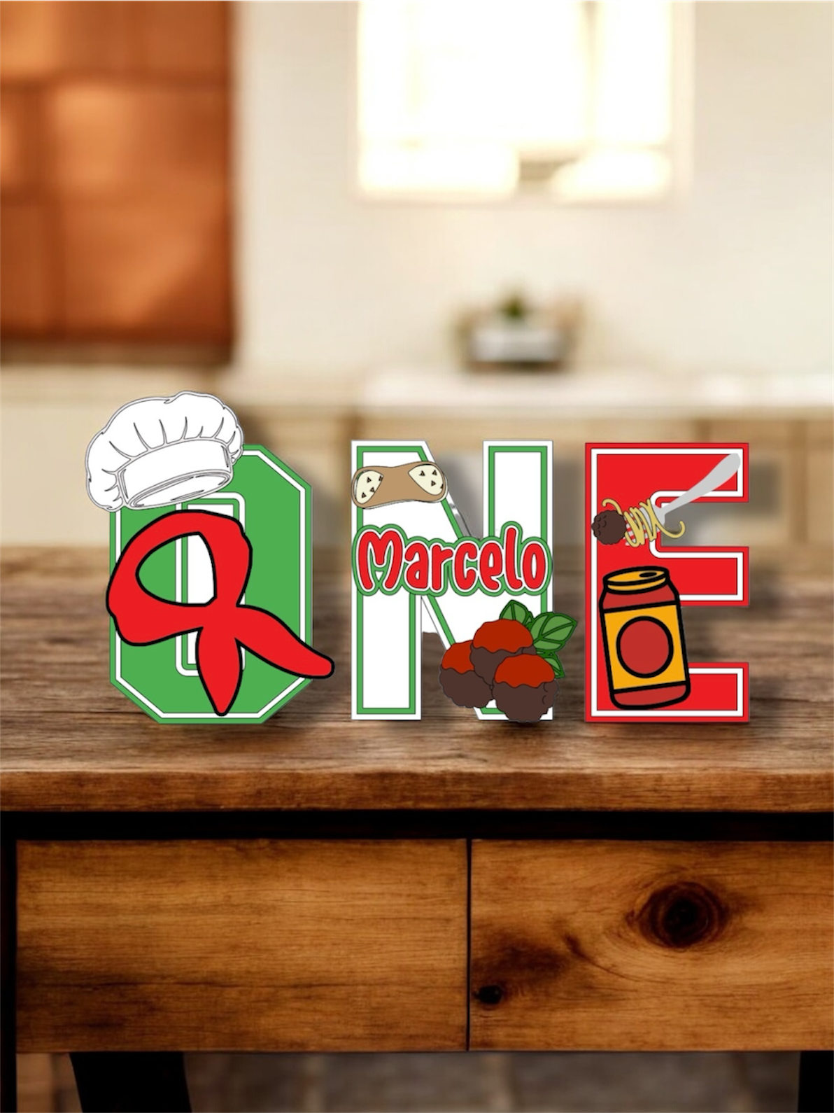 Little Meatball Name Letters | Custom Italian-Inspired Party Decor