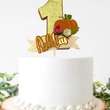 Pumpkin fall cake topper