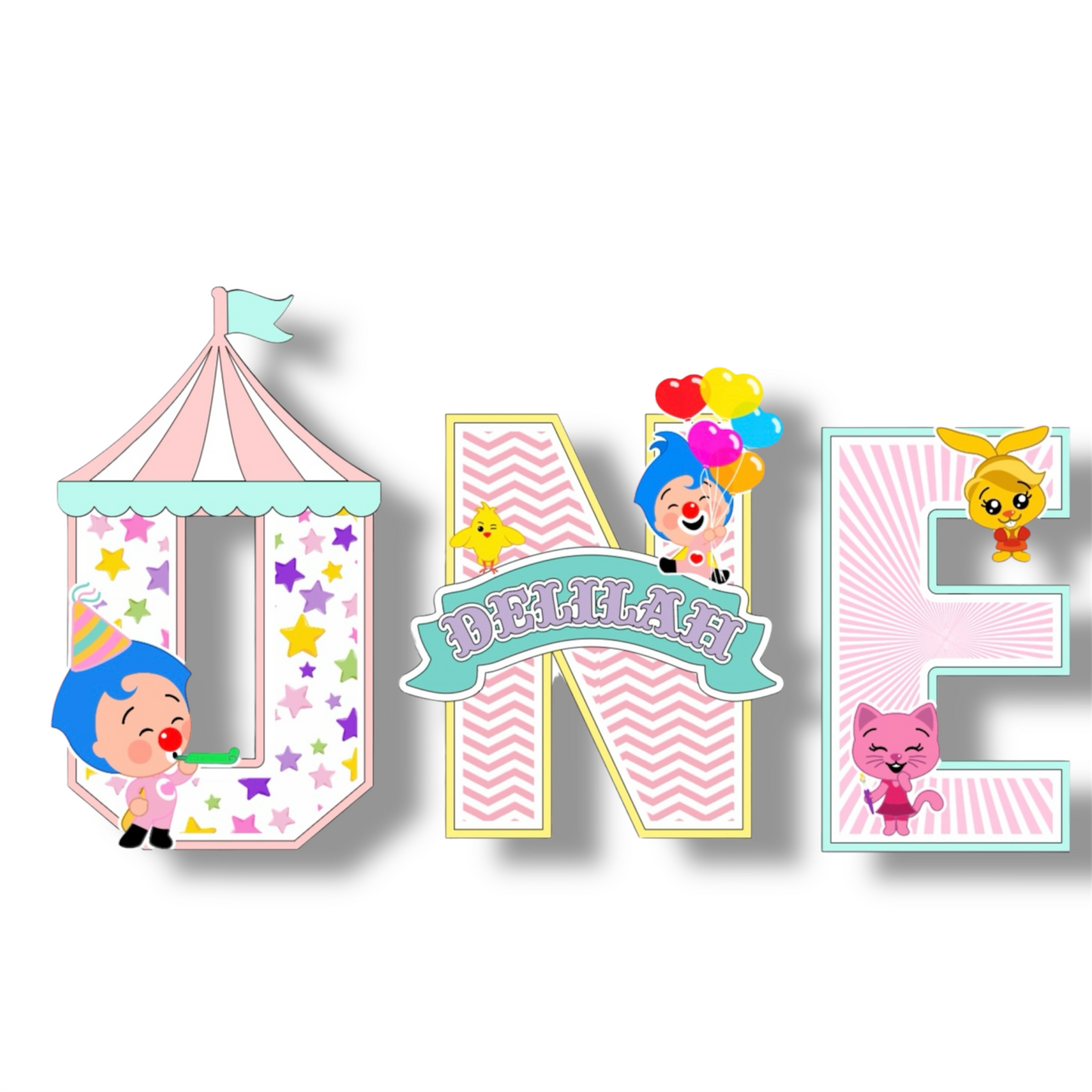 Plim Plim - Pastel 3D Letters