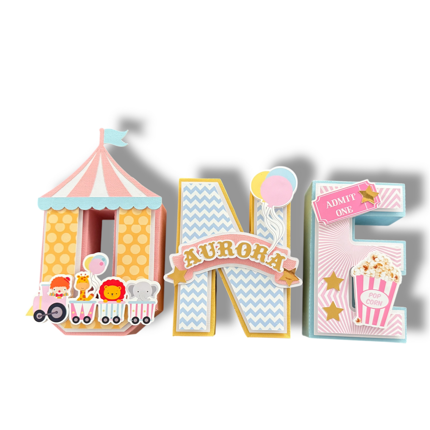 Circus Carnival - Pastel 3D Letters