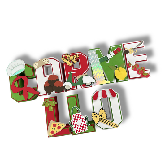 Little Meatball Name Letters | Custom Italian-Inspired Party Decor