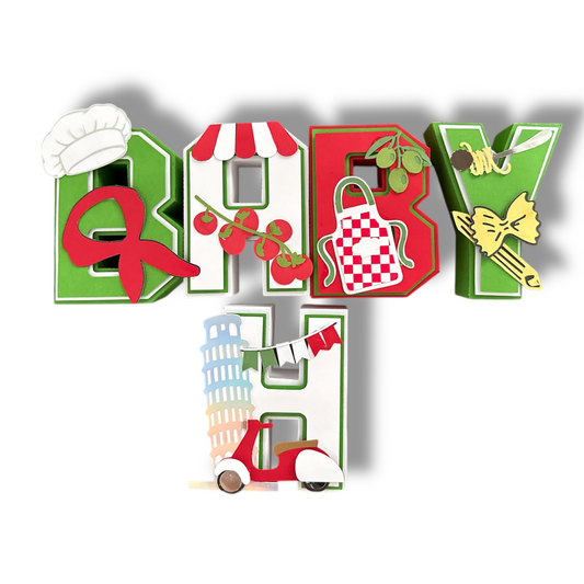 Little chef’s Italian Kitchen Cardstock 3D letters