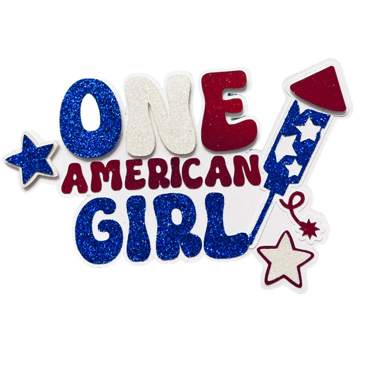 ONE American Girl Smash Cake topper