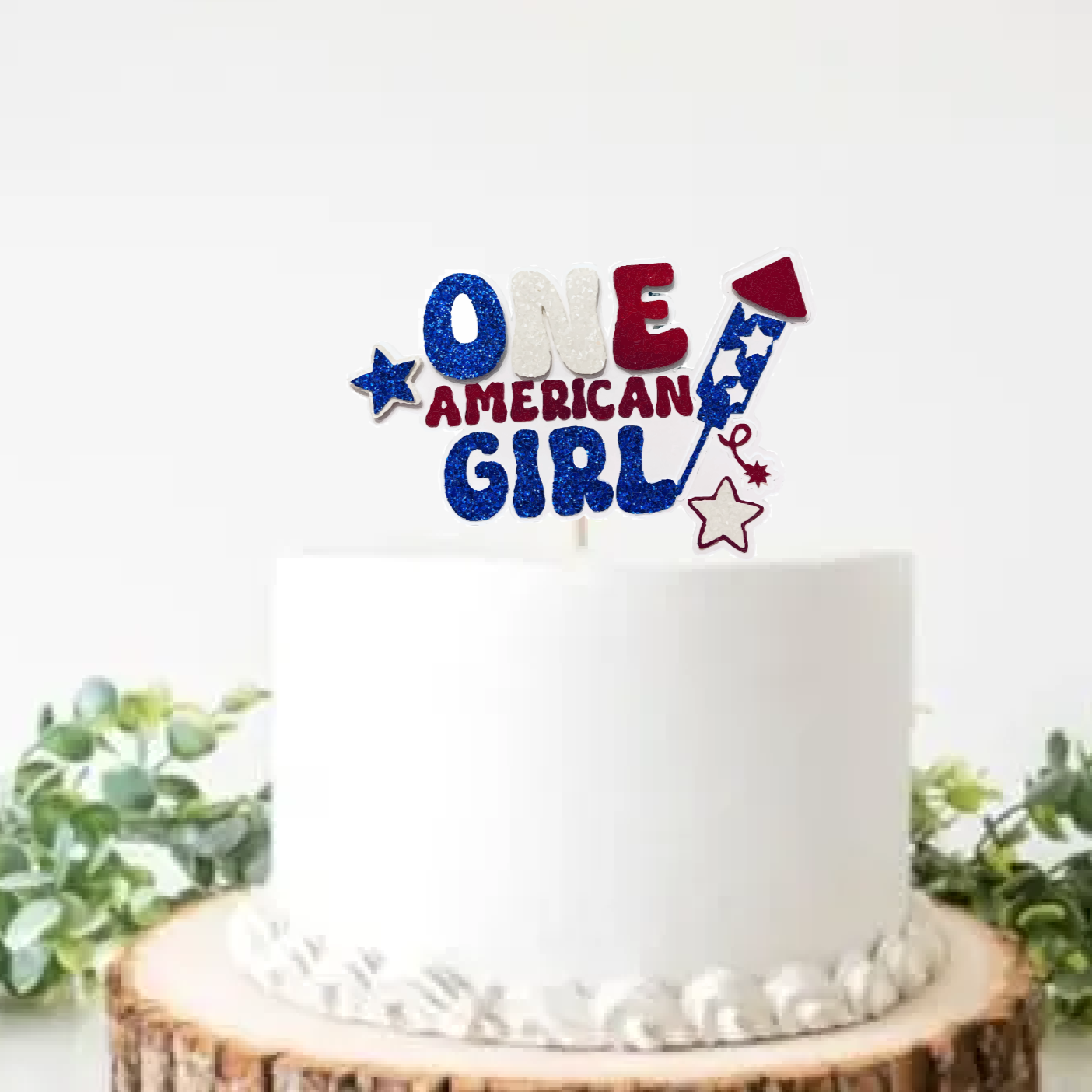 ONE American Girl birthday cake topper