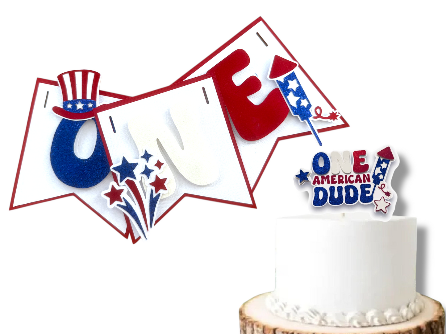 ONE American Dude Cake Topper