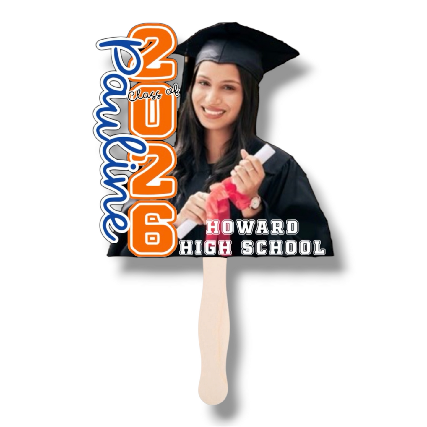 Graduation-themed paddle with text Class of 2026 