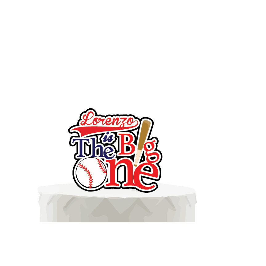 The Big One Baseball Cake Topper - Invitetique