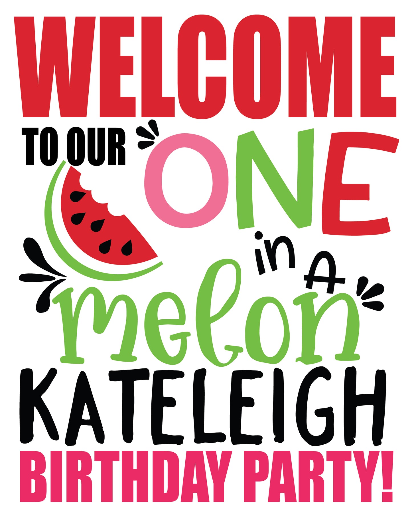 One in a melon summer poster 