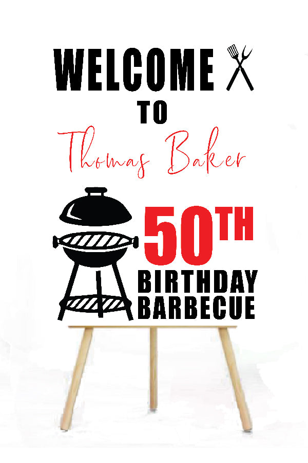 50th birthday sign, 60th birthday sign, 40th bbq sign