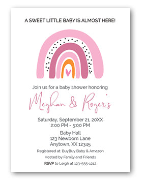 bohoo pink rainbow baby shower