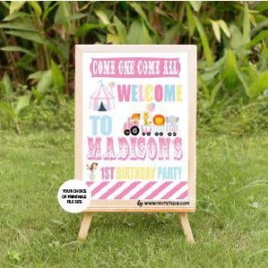 pastel carnival yard sign