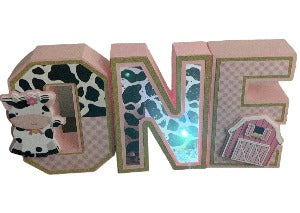 Cow shaker 3d letters