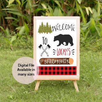 Lumberjack birthday decor