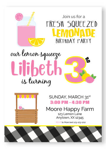 Pink lemonade themed birthday