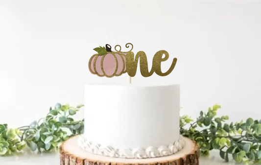 Pumpkin Smash Cake Topper - Pink