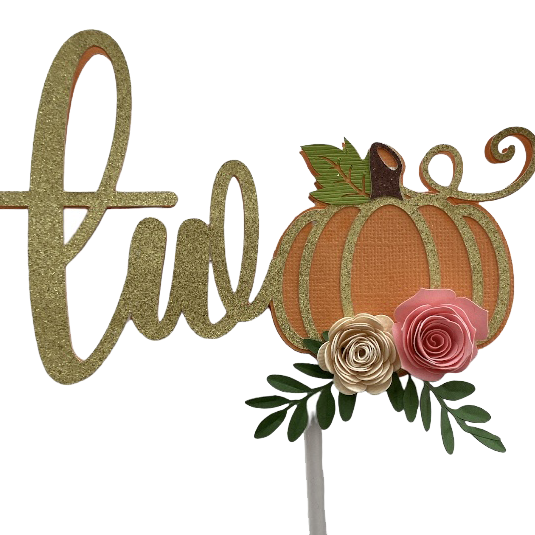 Pumpkin two cake topper