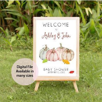 harvest pumpkin baby shower decoration