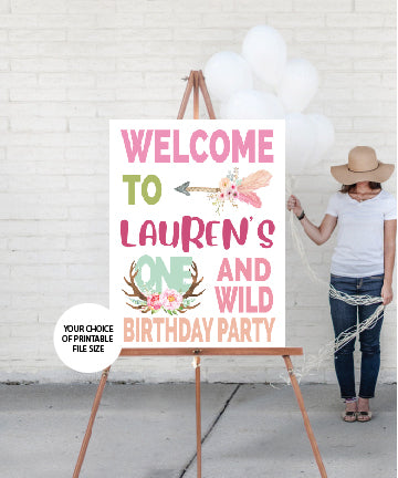 Wild One Welcome Sign